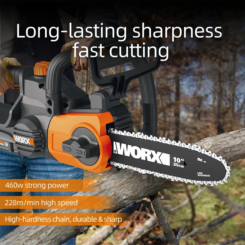 ПИЛА ЭЛЕКТРИЧЕСКАЯ WORX WG322E.1 20 в портативная цепная мини-пила для деревообработки |