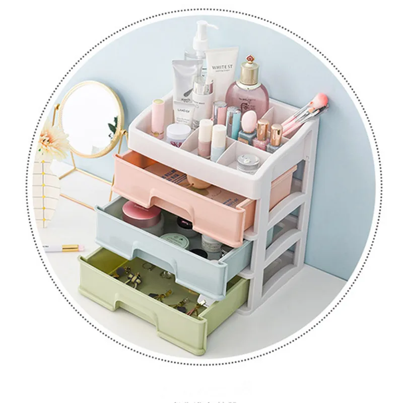 

Drawer Cosmetic Storage Box Jewelry Necklace Box Nail Polish Earring Case Skin Care Product Dressing Makeup Q7L7001