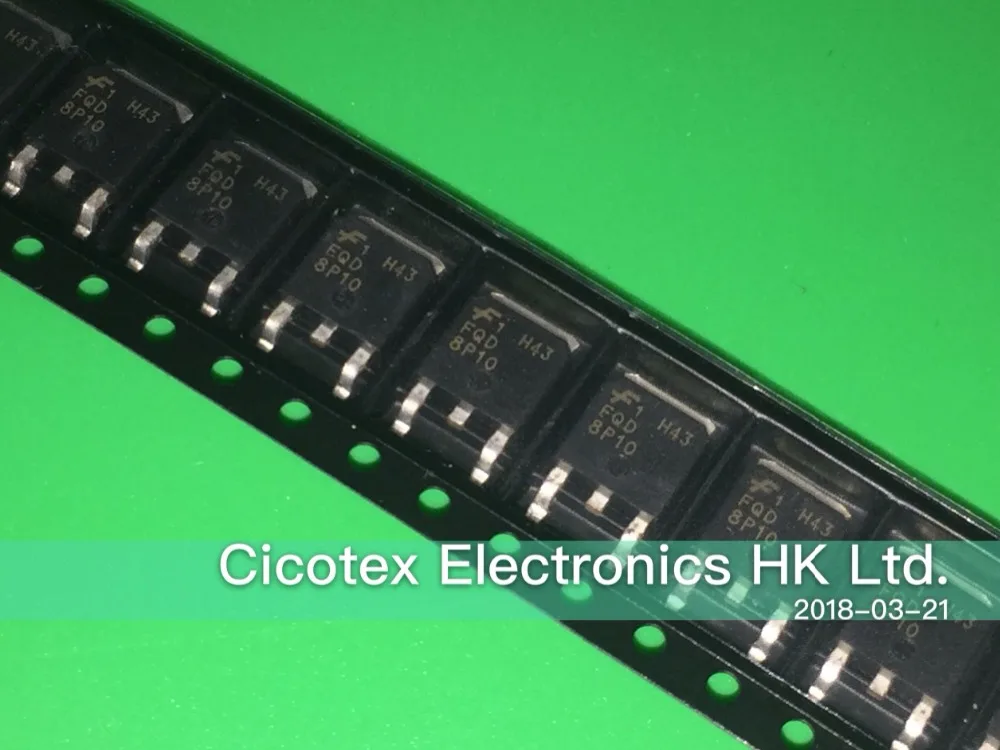 10pcs/lot FQD8P10TF FQD8P10 TO252-2 FQD 8P10 MOSFET P-CH 100V 6.6A DPAK FQD8P10TM