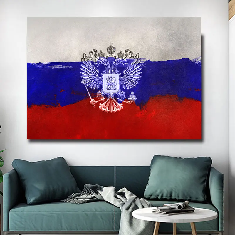 Vintage Flag Canvas Painting Abstract National Posters and Prints Retro Pictures for Living Room decor Study Decor Art | Дом и сад