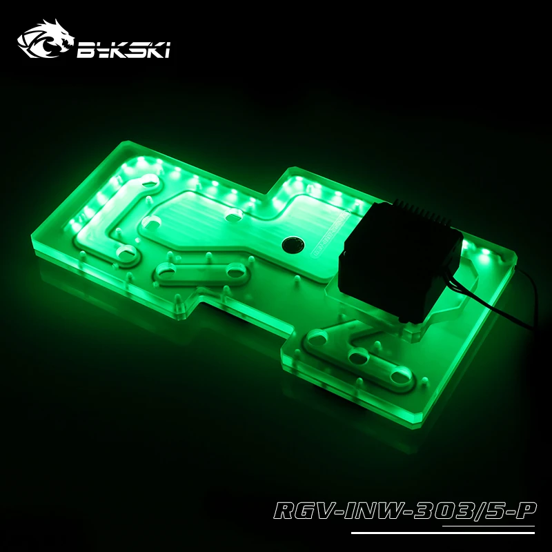 Bykski водная плата, резервуар для INWIN 303/305 чехол для компьютера, RGB прозрачный резервуар для воды, Поддержка синхронизации материнская плата RGV-INW-303/5-P