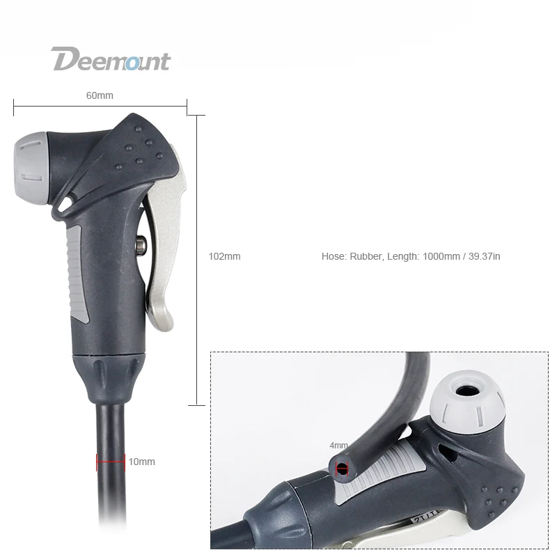 Качественный адаптер для велосипедного насоса с шлангом и блокировкой большого