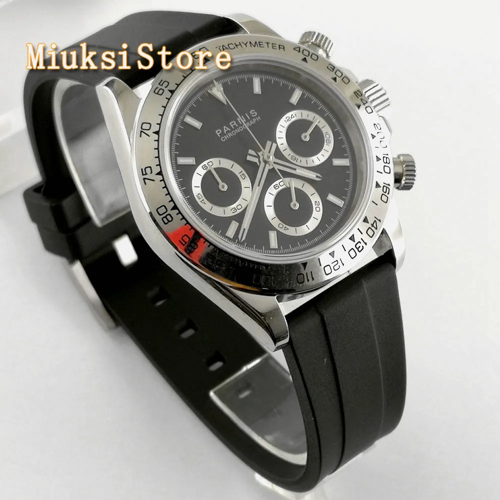 Мужские Роскошные Кварцевые часы с ремешком из сапфирового стекла 39 мм | Наручные