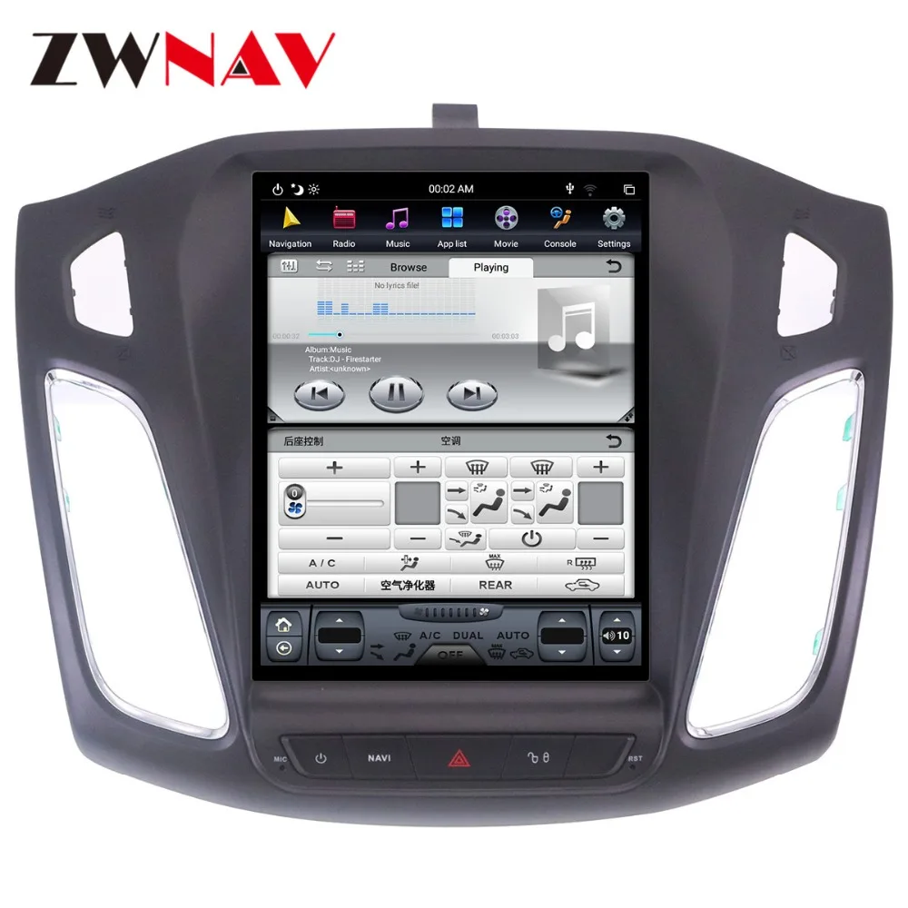 Тесла стиль Android 8 большой экран автомобиля нет dvd-плеер gps навигация для Ford Focus 2012- Авто navi Стерео головное устройство мультимедиа
