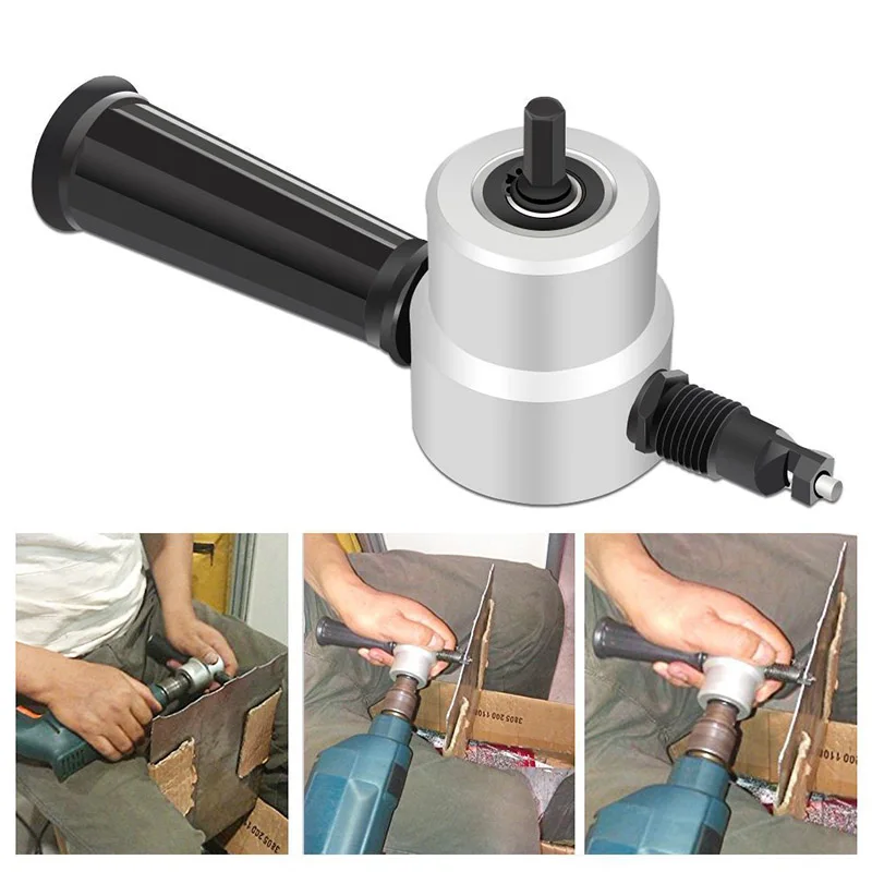 

ZK30 Nibble Metal Cutting Double Head Sheet Nibbler Saw Cutter Tool Drill Attachment Free Cutting Tool Nibbler Sheet Metal Cut