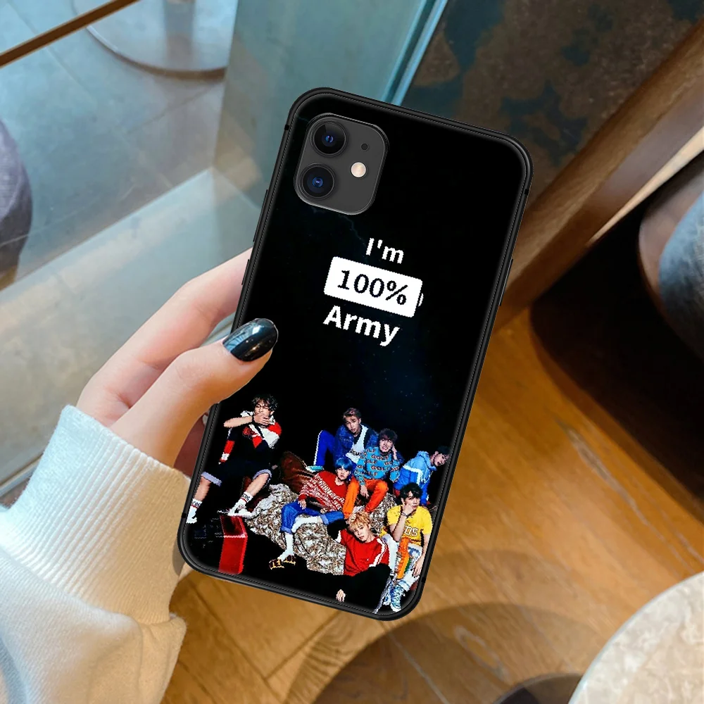 

Bangtan Boys KPOP Korean Phone Case For iPhone 5 5S SE 2020 6 6S 7 8 Plus 11 12 Mini X XS XR Pro Max black Funda Pretty Etui