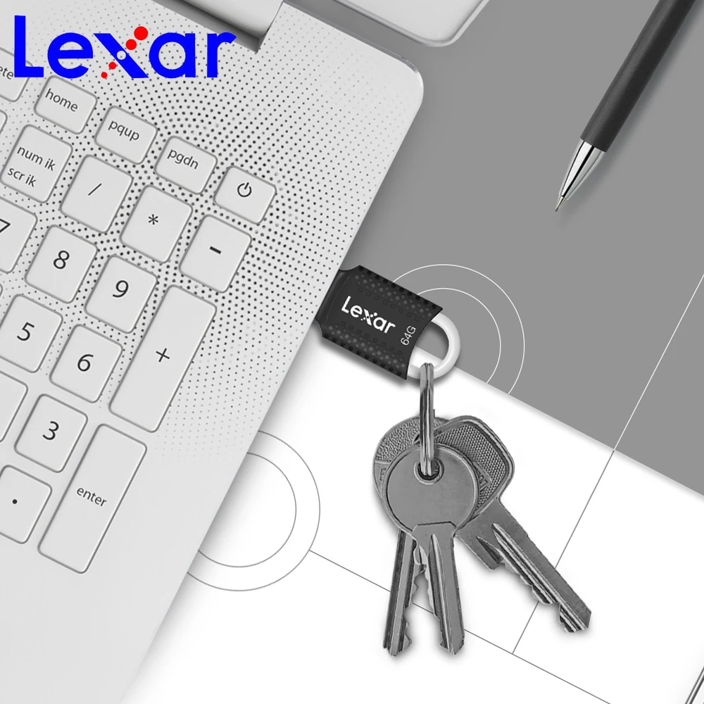 100% Оригинальный USB флеш накопитель Lexar PendriveV40 64 ГБ 32 16 2 0 портативный мини карта