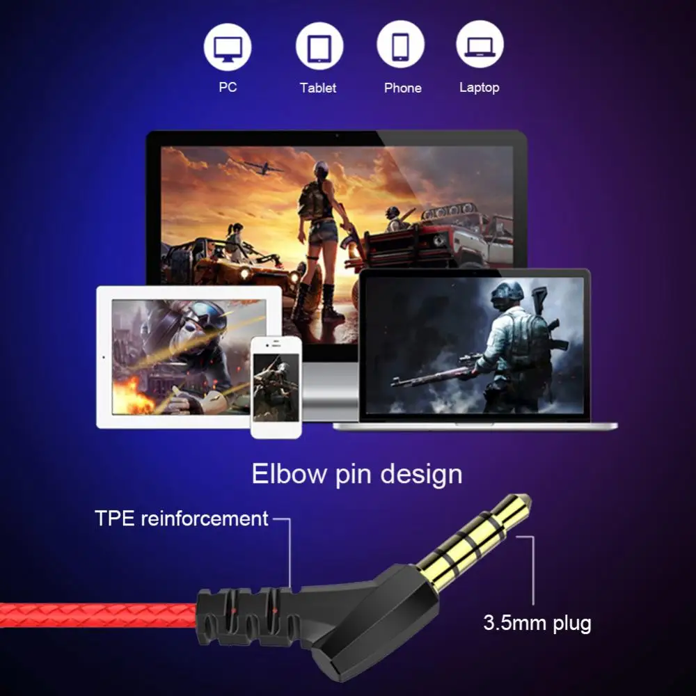 Игровая гарнитура 3 5 мм геймерские наушники игровые с микрофоном и регулировкой