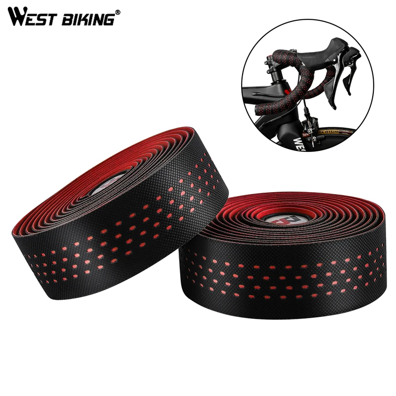 WEST BIKING 1 пара мягкий PU велосипед EVA бар ленты противоскользящая износостойкая