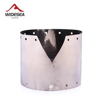widesea titanium ultra light wind shield for gas burner alcohol stove portable folding camping equipment outdoor cooking guard