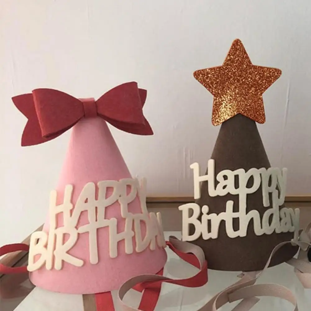

Birthday Hat Adorable Adjustable Bright Color Funny Cone Kids Birthday Party Hats Special Day