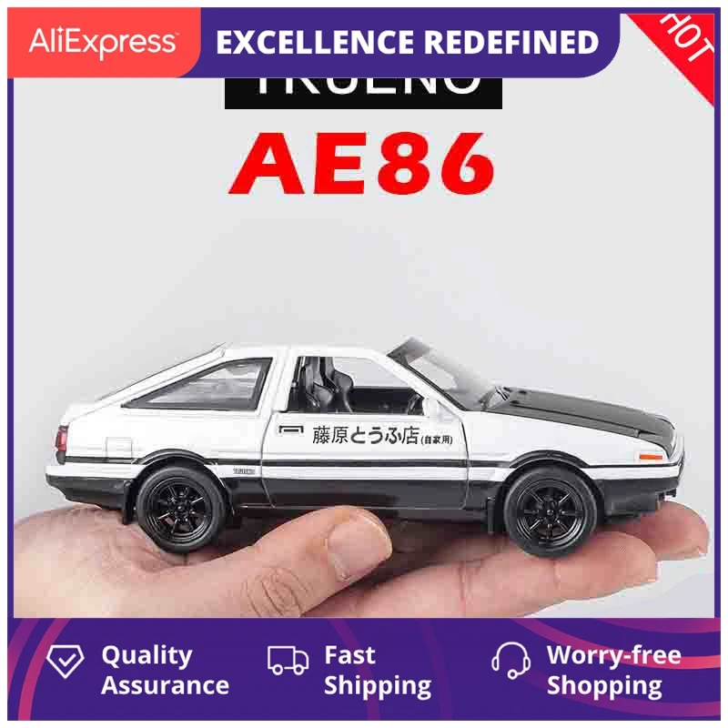 

1:28 игрушечный автомобиль INITIAL D AE86, металлическая Игрушечная машина из сплава, литой и игрушечный автомобиль, модель автомобиля, миниатюрная...