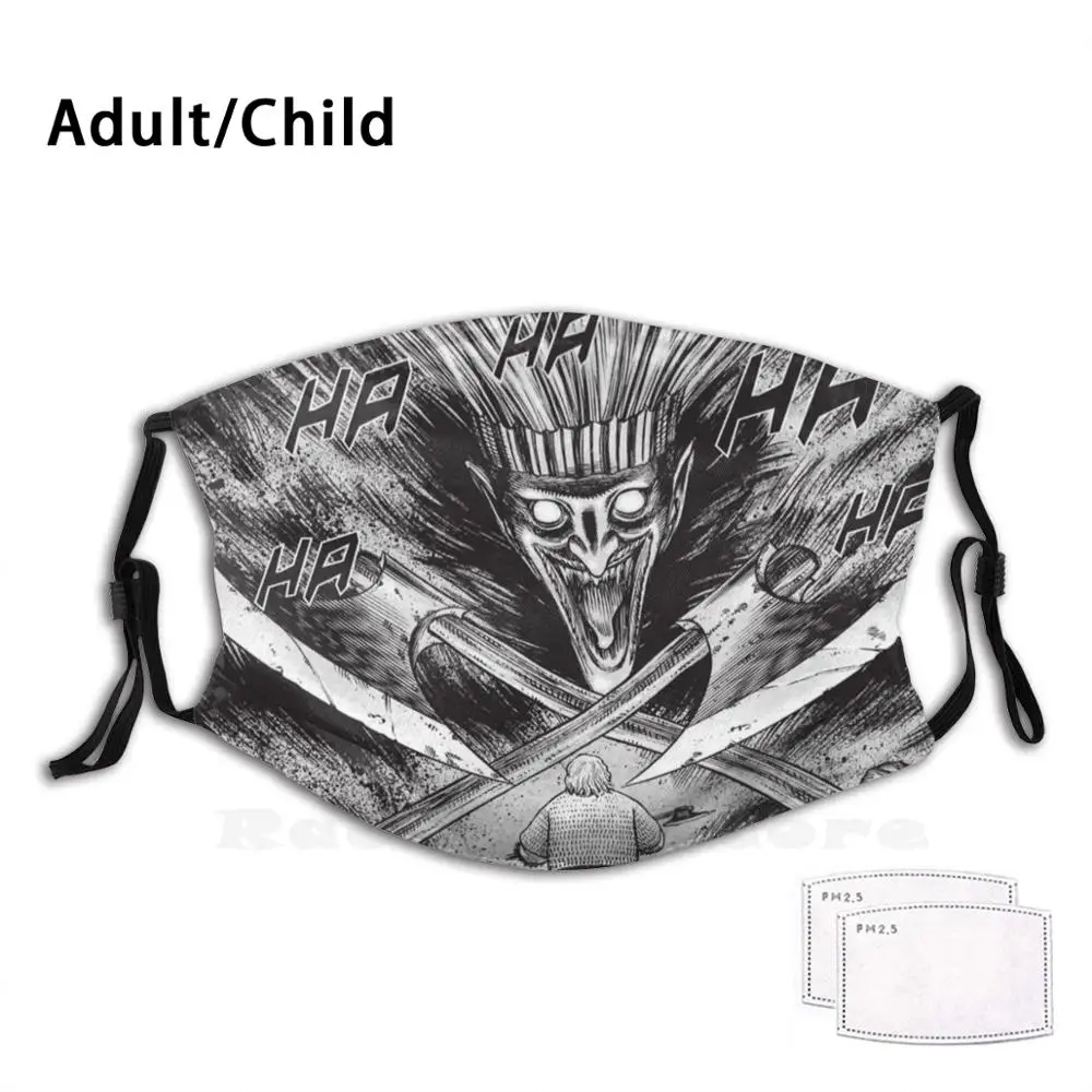 

Многоразовая маска для лица с фильтром Pm2.5 The Demon Viking ( Vinland Сага)