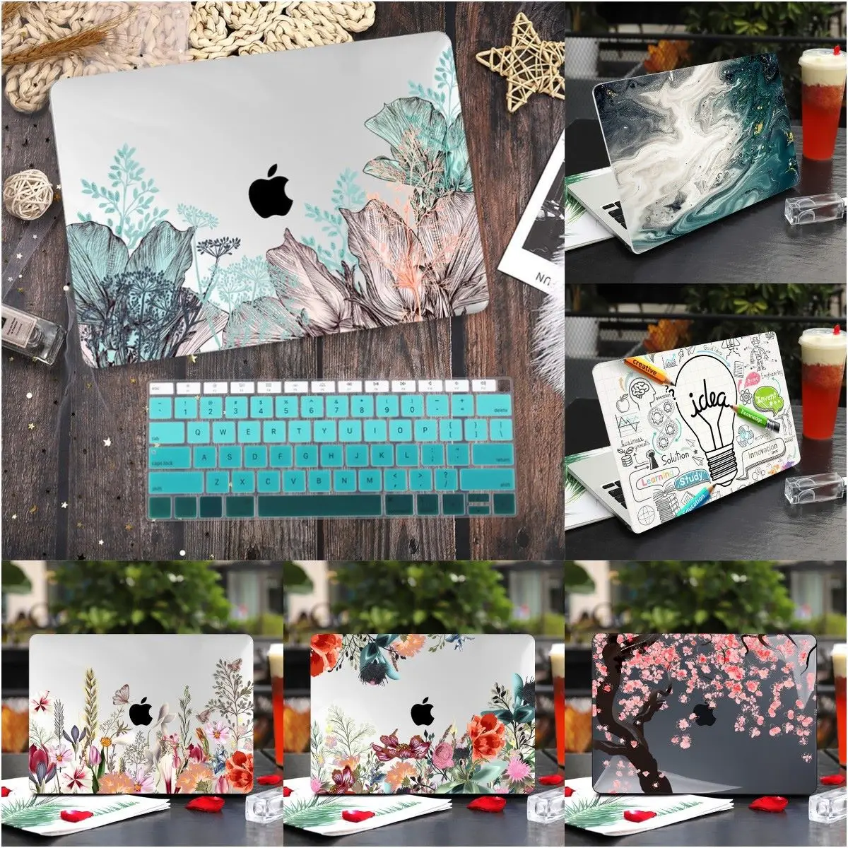 Прозрачный чехол с HD печатью для MacBook Air Pro 13 Retina book 12 3 2020 Touch bar A2338 A2337 A2289 A1708 A2159