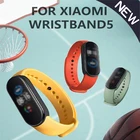 Ремешок силиконовый для Mi Band 5, сменный Браслет для наручных часов, защита от пота, однотонный, разные цвета