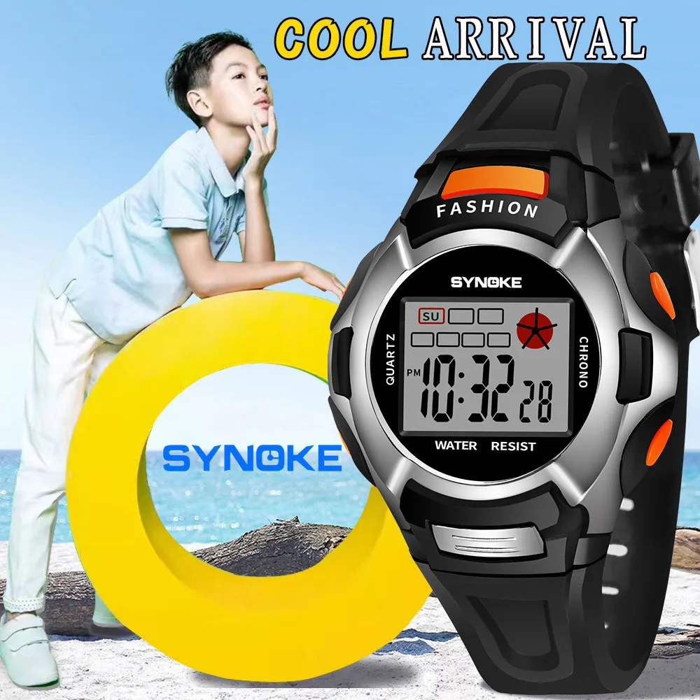 

New Waterproof Children Watch Boys Girls LED Digital Sports Watches Plastic Student Alarm Date Student Casual Watch Select Gift