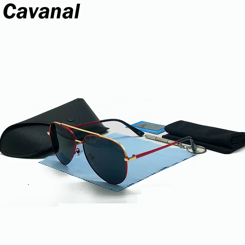 Солнцезащитные очки авиаторы в металлической оправе UV400 для мужчин и женщин