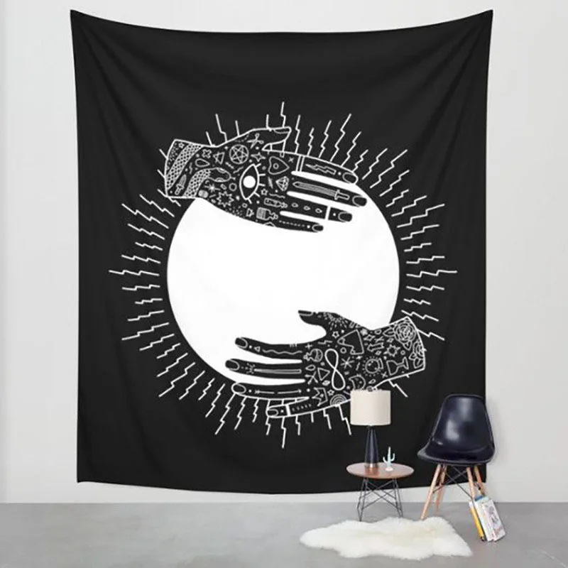 2019 новый квадратный гобелен Инь Ян Мандала настенный подвесной МАНДАЛА ГОБЕЛЕН