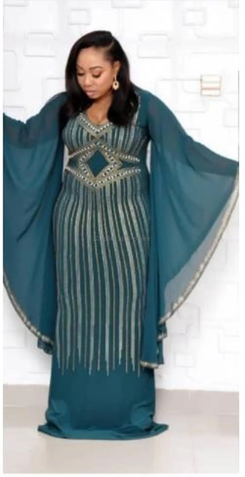 2019 супер размер новый стиль Африканский женский Дашики Мода Горячая дрель шифон