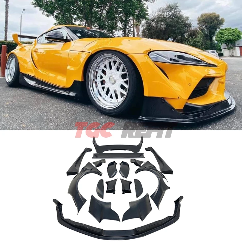 

Wide Body Kit For Toyota Supra A90 A91 Mk5 Frp Pandem Style Kits Fiberglass Rocket Bunny Bumper Kit Front Lip Rear Wing