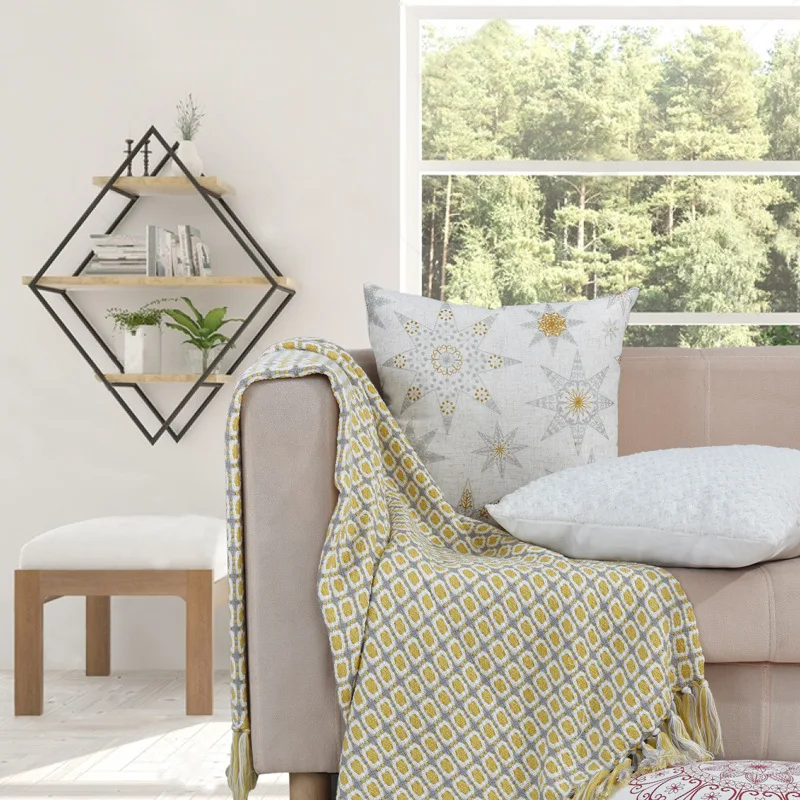 Акриловый вязаный декоративный теплое Покрывало Диван с обивкой из гобелена