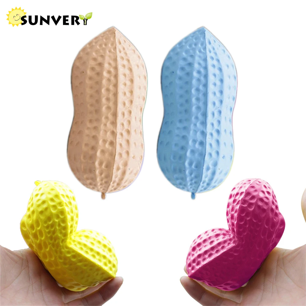 

Colorful Fidget Squishy Peanut Slow Rising Squeeze Phone Straps for chains Decompression Squeeze Toys Stress Ball for Kids Adult