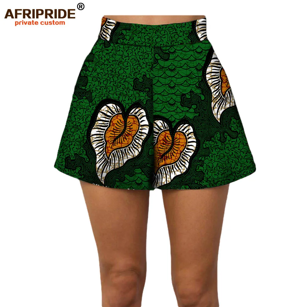 Летние женские пляжные шорты AFRIPRIDE индивидуальные повседневные короткие штаны хлопок батик принт Африканский A722108