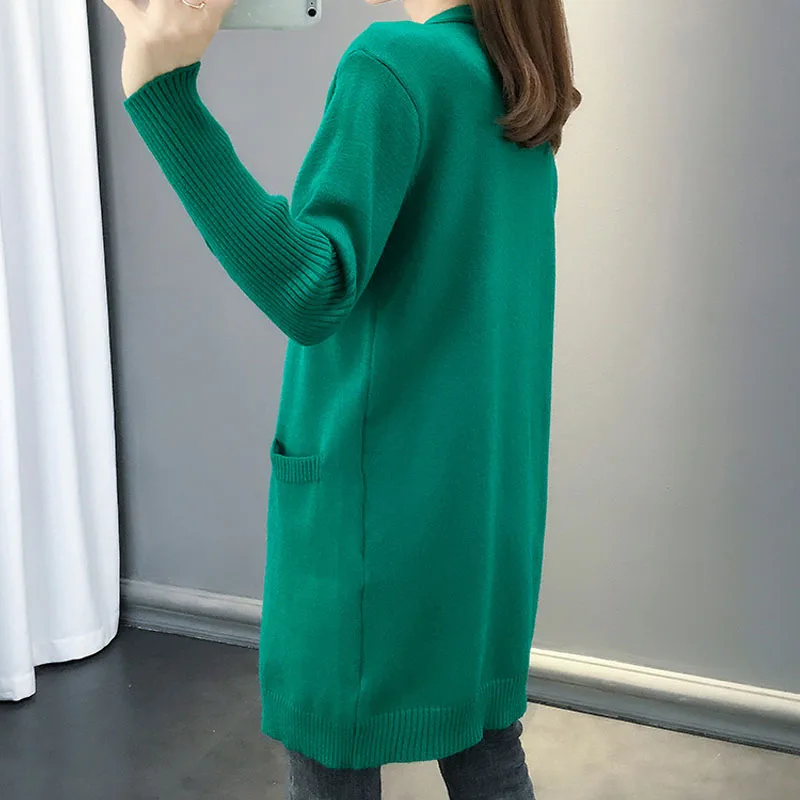 OHRYIYIE Women Long Cardigan Female 2019 Autumn Winter Sweater Sleeve Knitted Cardigans For Coat jumper WS124 |