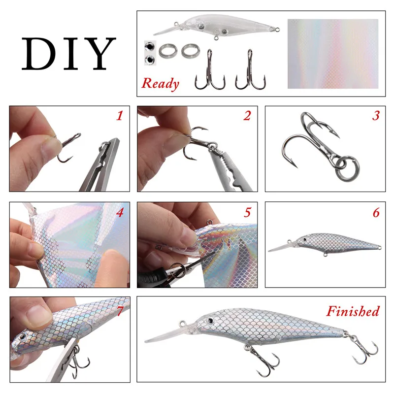 268 шт./компл. неокрашенные кренкбейты в виде гольяна набор жестких приманок