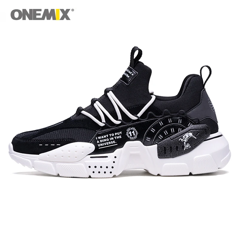 

ONEMIX Men Running Shoes Damping Breathable Casual Sneakers Comfortable Height Increasing Non-Slip Jogging Outdoor Sports Shoes
