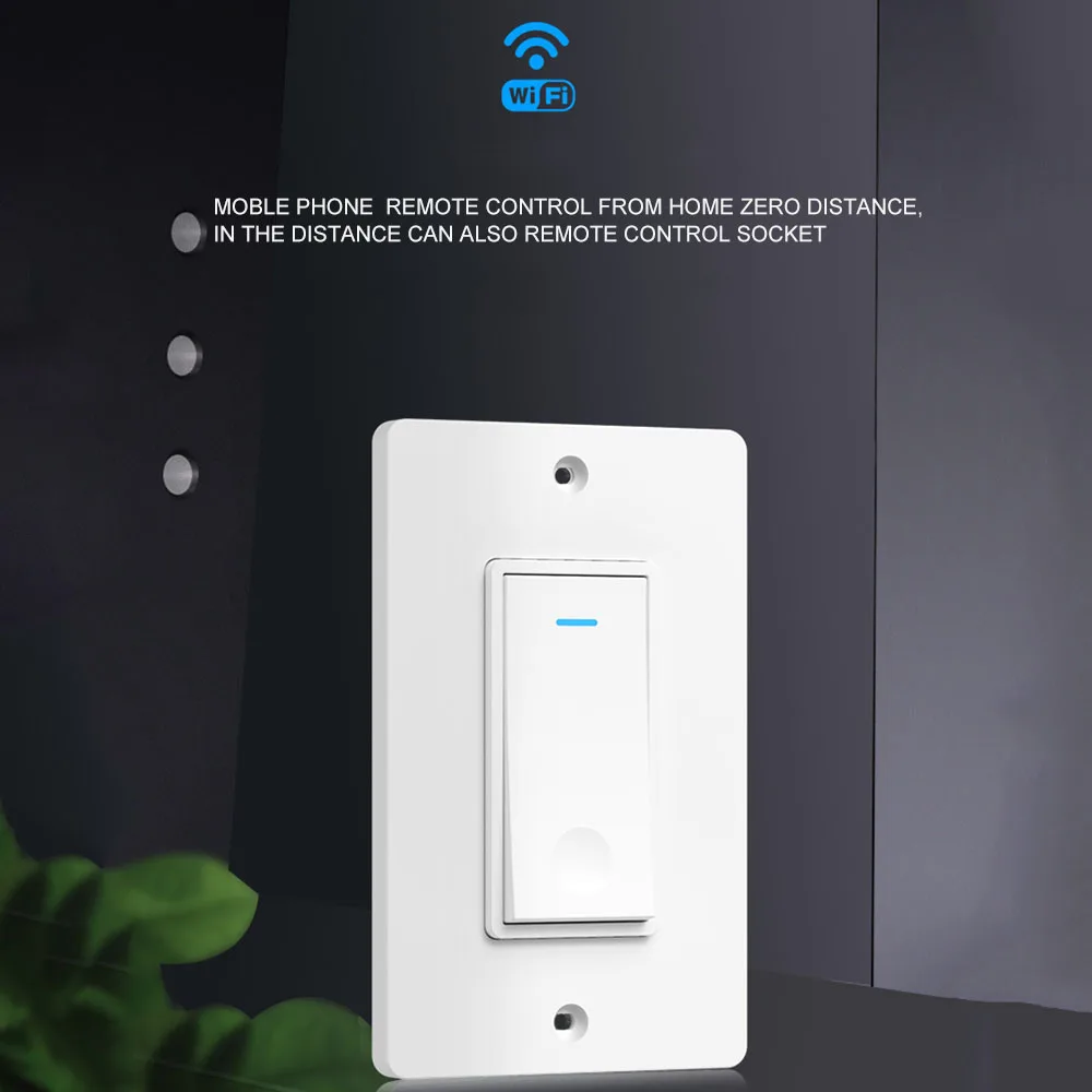 Wi-Fi Настенный умный сенсорный выключатель светильник Голосовое управление