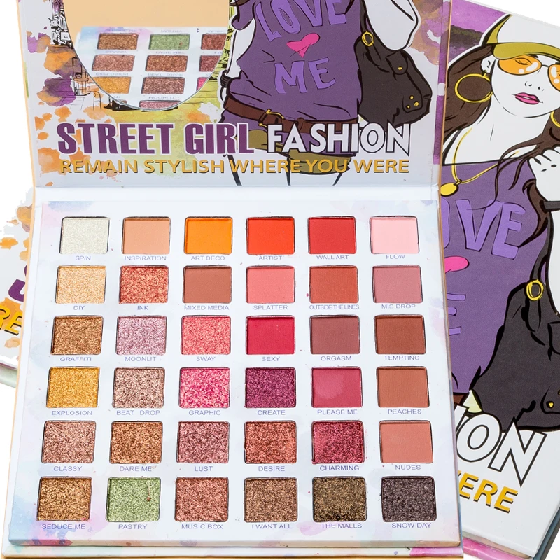 Блестящая палитра теней для век новая модная уличная девочек блестящая