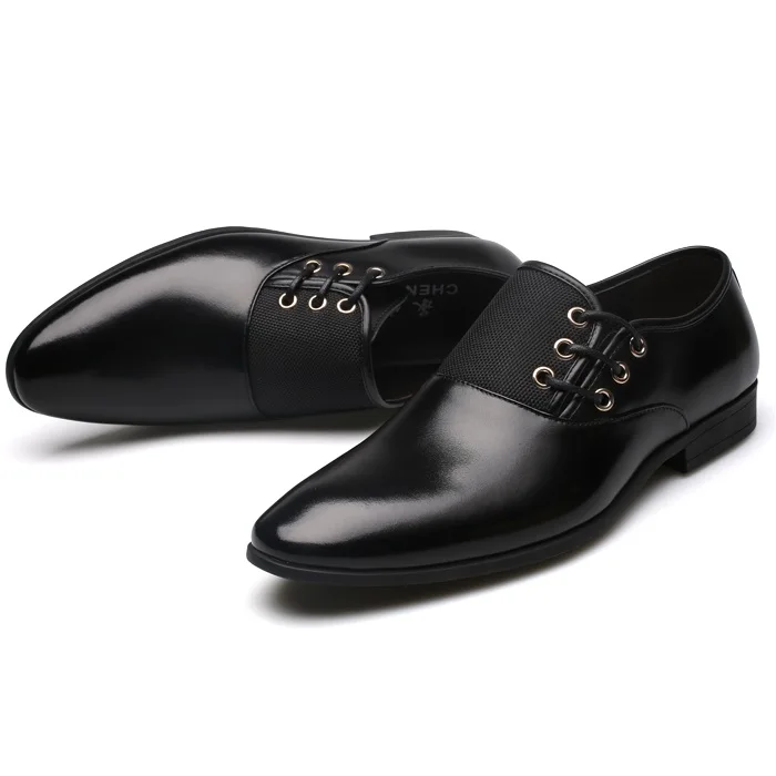 Мужские кожаные туфли-оксфорды в джентльменском стиле Деловые вечерние туфли