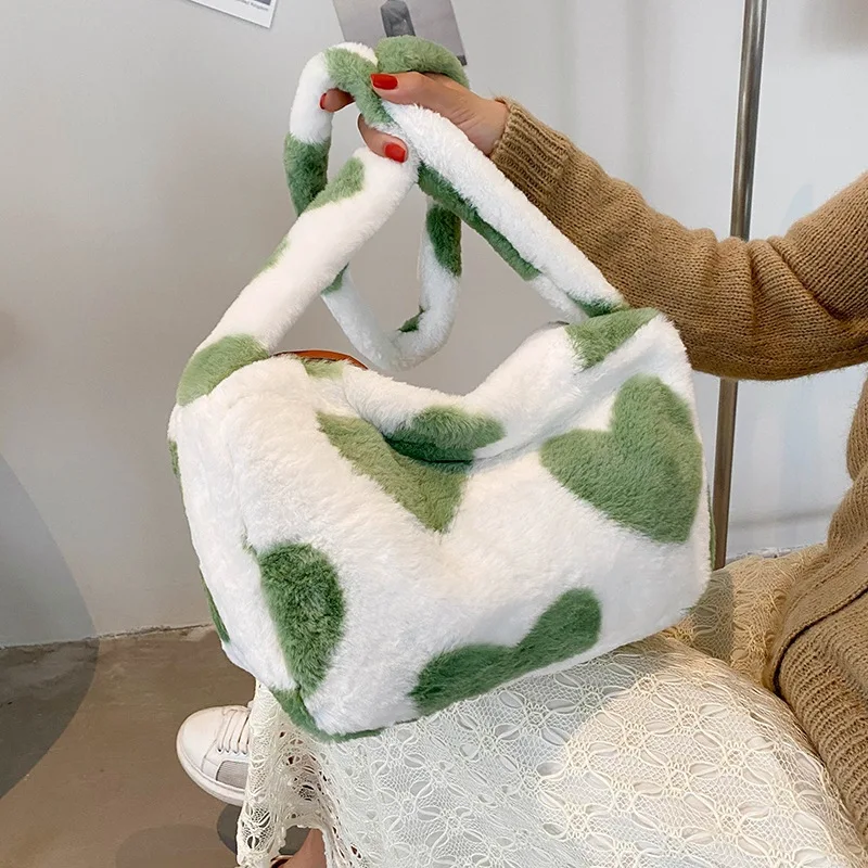 2021 Cow Pattern Winter Women Tote Handbags Casual Large Capacity Ladies Shoulder Bag Simple Fashion Female Messenger Bags