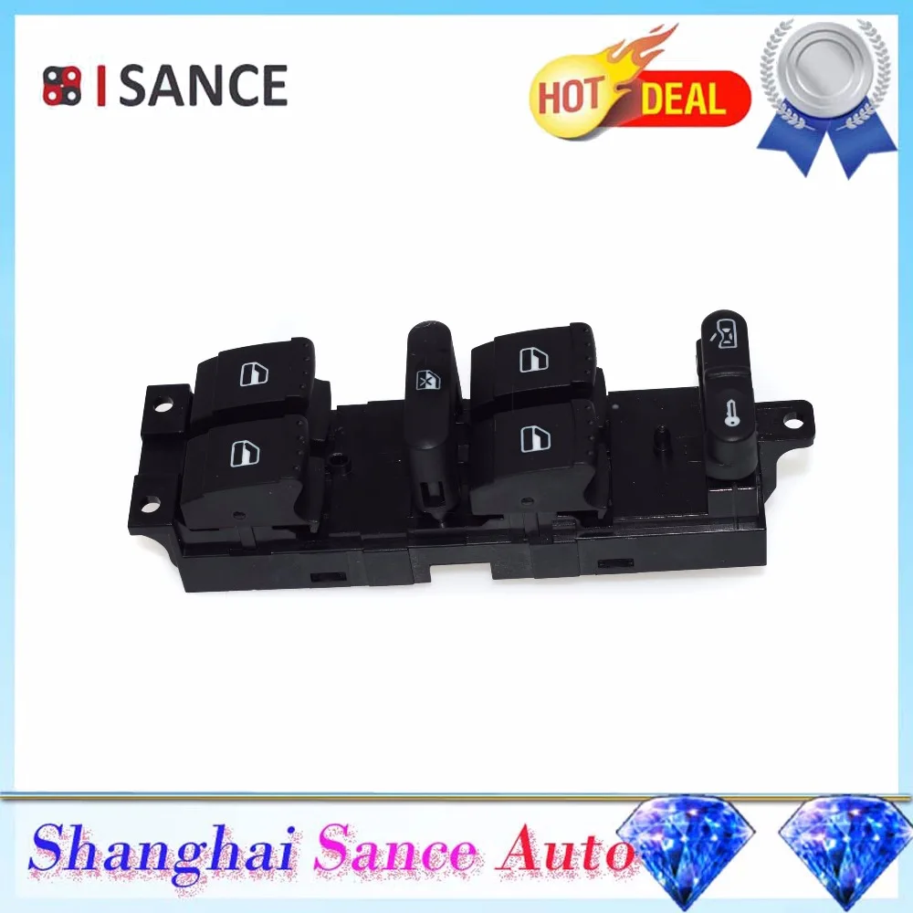 ISANCE Master Window выключатель питания 1J4959857 для VW Golf Jetta GTI MK4 Passat B5 B5.5 Bora 1998 1999 2000 2001 2002 2003