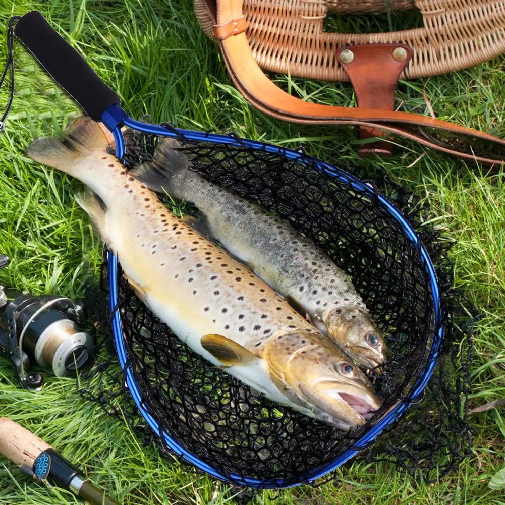 Складная рыболовная сеть со стойкой из алюминиевого сплава мягкая резиновая