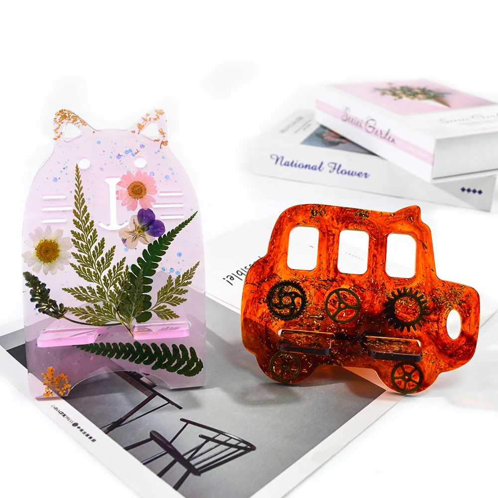 DM104 9 pcs Mobile Phone Bracket Cellphone Holder Stand Support Set For Epoxy Moule Forma De Silicone Kit