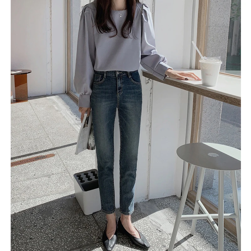 

Elegant Women Loose Office Blouse Female O-neck Long Sleeve OL Blouse Shirt Ladies Spring Autumn Blouse Tops for OL Blousa