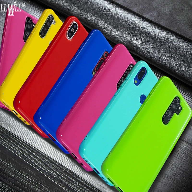 Блестящий силиконовый ярких цветов гелевый Чехол для Xiaomi Redmi Go 6 6A 7 7A 8 8A Y3 K20 Pro Note 5