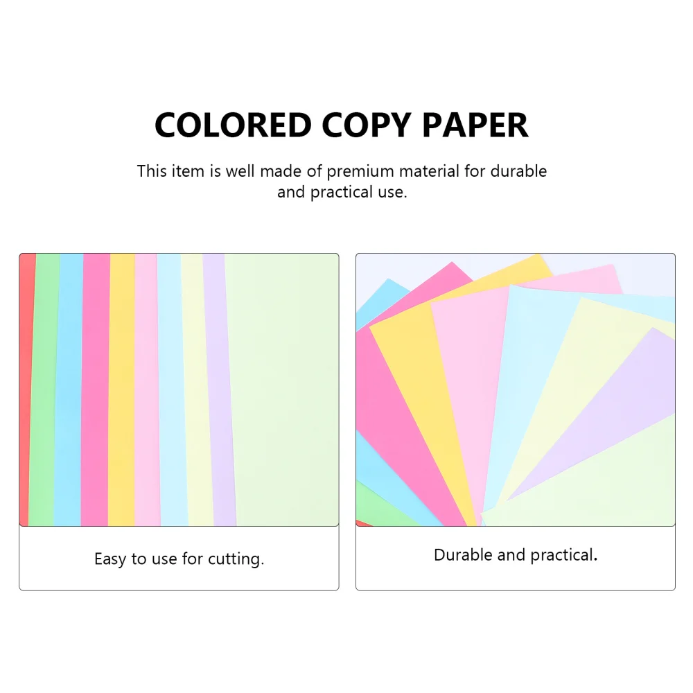 

100PCS Colored Copy Paper DIY Hand Craft Paper Paper Folding for Kids Size A4(Mixed 20 Color)