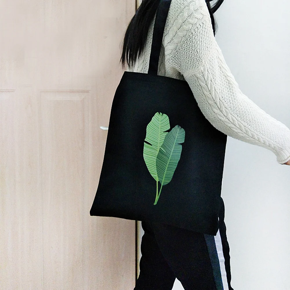 Для женщин холщовые Наплечные сумки женские эко тканевая сумка для покупок