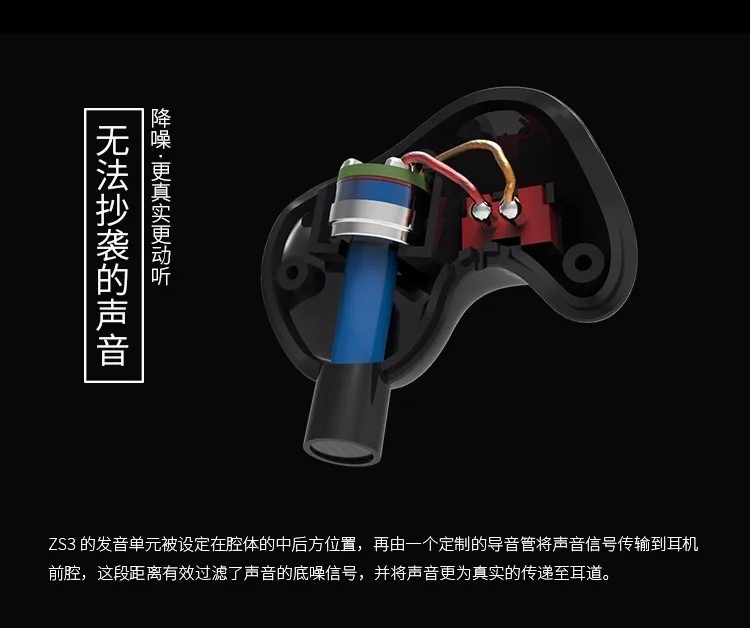 Новое поступление KZ ZS3s Hifi спортивные наушники-вкладыши Динамический драйвер шумоподавление гарнитура с микрофоном сменный кабель