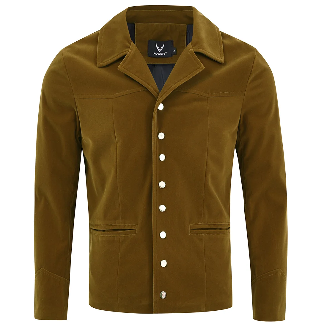 

Autumn Jackets Men's Golden Velvet Jacket Plus Size Clothes