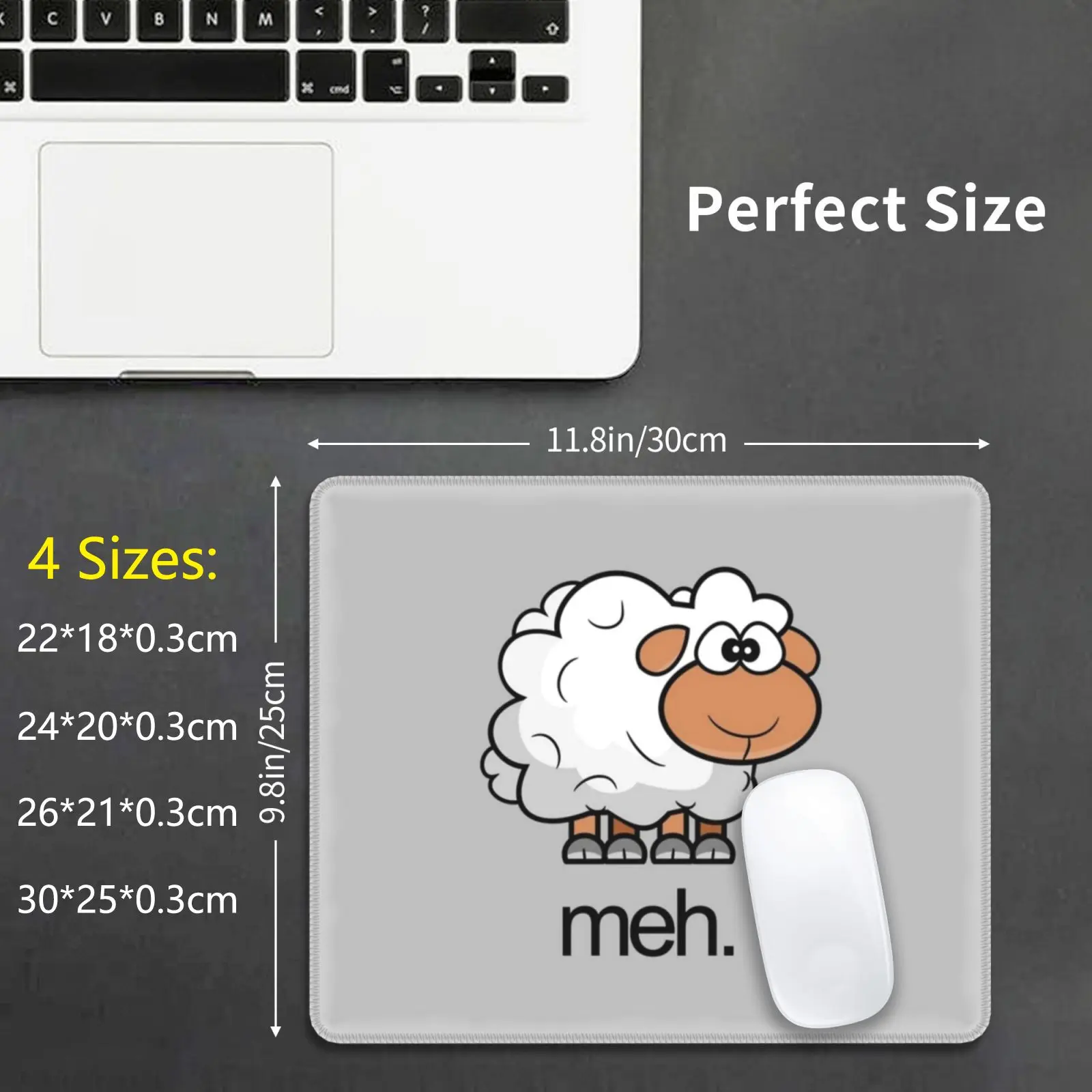 

Смешная овечка Meh коврик для мыши 1052 овечка комикс животные пушистые австралийские новые зеландийские Детские идеи