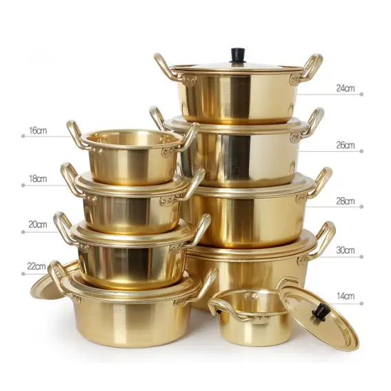 Бытовой Золотой Горшок для супа корейский кухонный горшок лапши миска быстрого