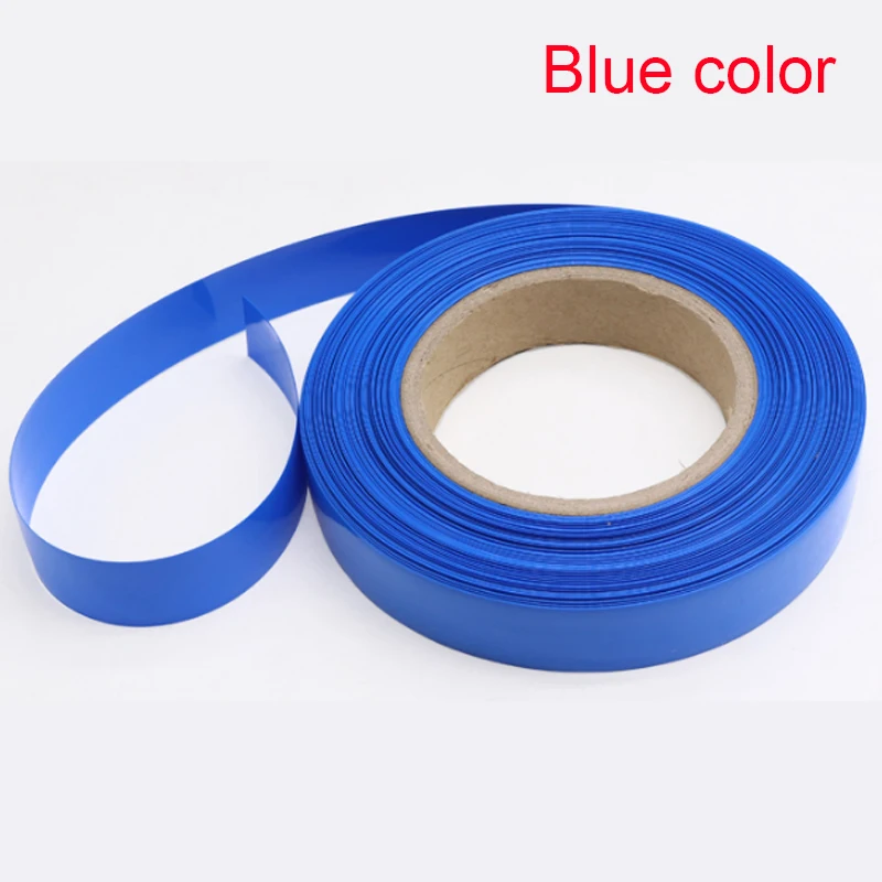 

1PCS PVC Heat Shrink Tubing Battery Sleeve Heat Shrinkable Film Low Temperature Blue Color 9-268