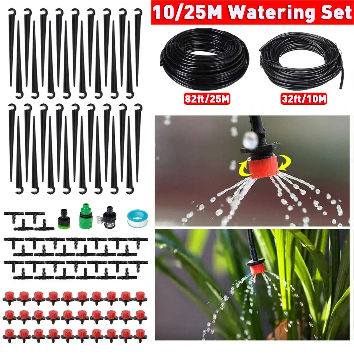 

Drip Irrigation System Automatic DIY Micro Watering Home Garden Irrigation Spray House Watering Kits With Adjustable Dripper