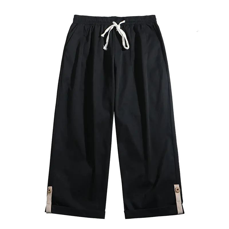

Spring Summer Wide-leg Pants Men's Fashion Drawstring Casual Pants Men Streetwear Korean Loose Hip-hop Straight Pants Mens M-5XL