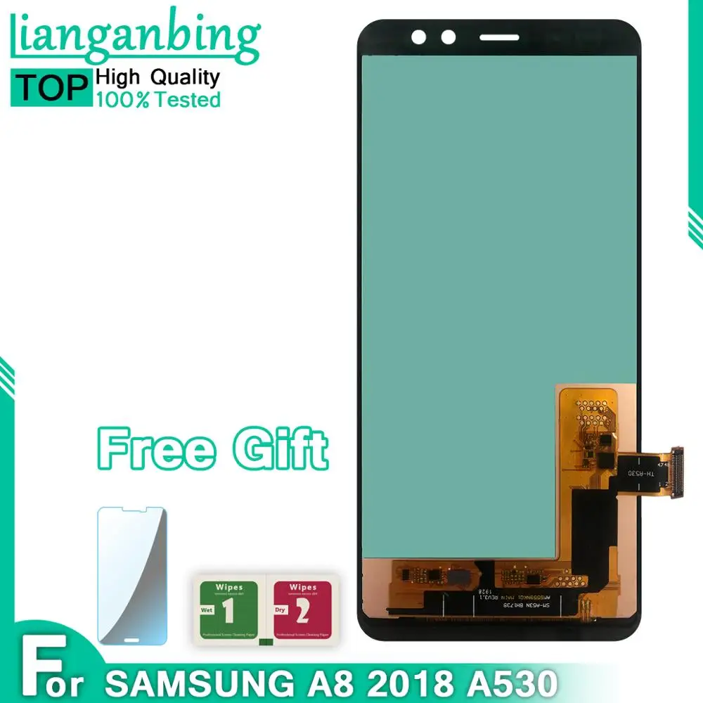 100% рабочие ЖК дисплеи для SAMSUNG GALAXY A8 2018 A530 дисплей сенсорный экран дигитайзер в