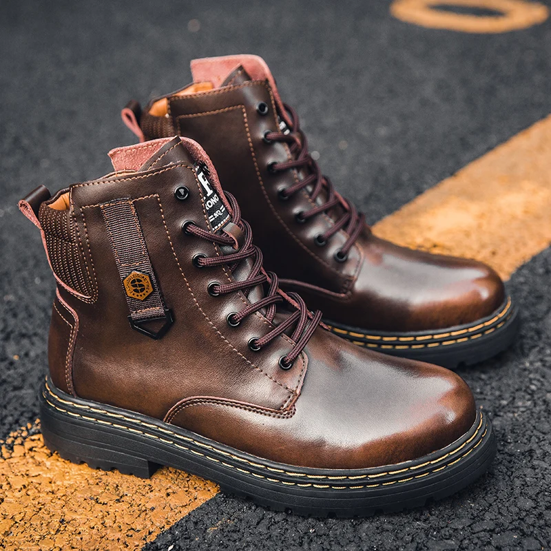 

Модная мужская повседневная обувь, локомотивная обувь из мягкой натуральной кожи, мужские удобные повседневные прогулочные ботинки, мужск...